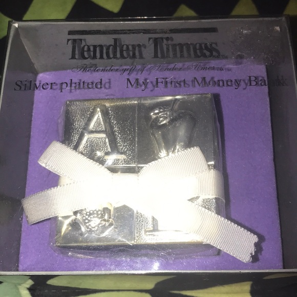 ✨🆕Tender Times Silver Plated My First Money Bank BRAND NEW IN BOX!!💖✨ - Picture 2 of 8